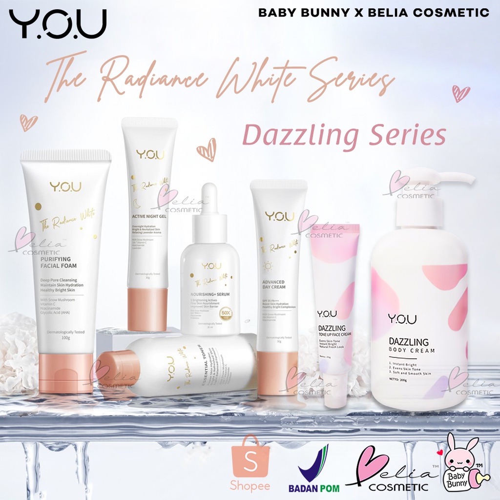 ❤ BELIA ❤ YOU The Radiance White Series Skin Care | Nourishing Serum | Dazzling Body | Tone Up Cream