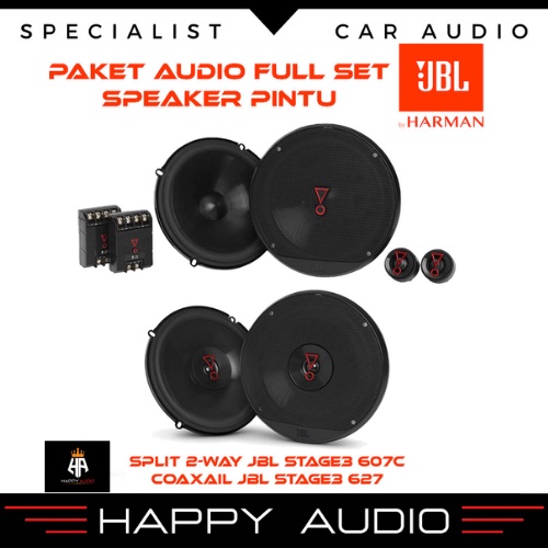 Paket Audio JBL STAGE 3 Full Speaker Pintu Mobil Split+Coaxial ORIGINAL AUDIO MOBIL