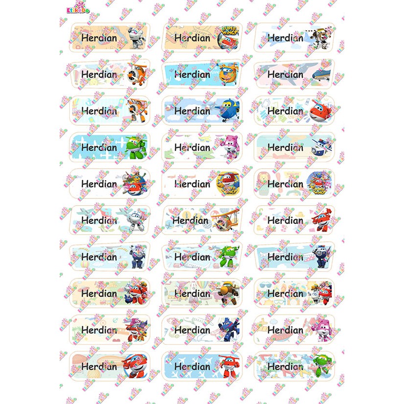 

LABEL NAMA SUPER WINGS 120 STIKER- ANTI AIR/ROBEK/LUNTUR-1 Nama SW1S1