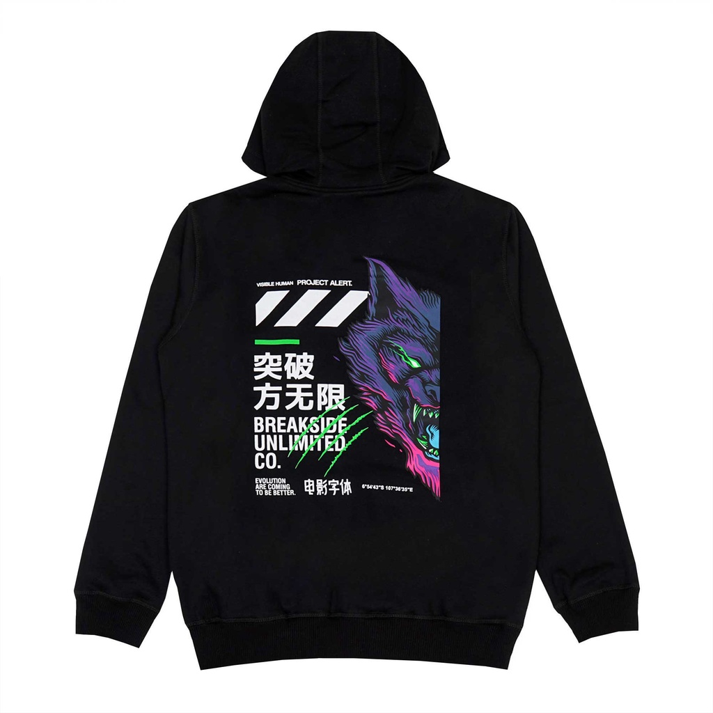 ORIGINAL BREAKSIDE HOODIE WOVEN WAR - BLACK HOODIE PRIA