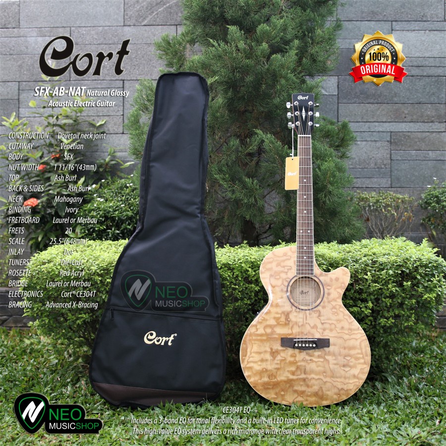 CORT SFX-AB-NAT Accoustic Electric Guitar || Cort SFX AB NAT
