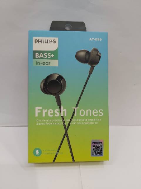 HEADSET HANDSFREE EARPHONE  PHILIPS BASS+ /FRESH TONES /AT-059