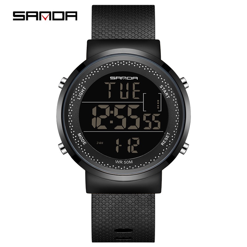[READY/COD]SANDA Jam Tangan Digital Pria dan Wanita, Arloji Luar Ruangan Mewah Kotak Hadiah Bermerek
