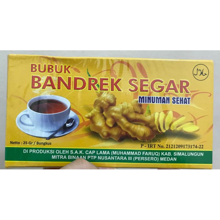 

Minuman Bubuk Bandrek Segar S.A.K. Cap Lama Medan instant isi 15 sachets jamu