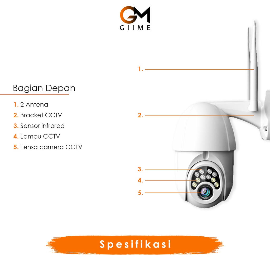 Giime.Id - Astro Cctv Camera Outdoor Waterproof Camera 3Mp Infrared Onvif Connect Nvr Dvr-2