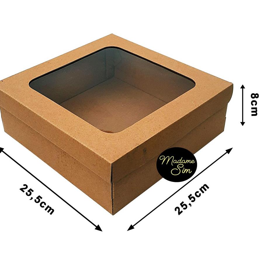 

Barang Laris KOTAK KUE - CAKE BOX - DUS BOLU 25 x 25 x 8 CM - JENDELA (ISI : 10 PCS) GT7#