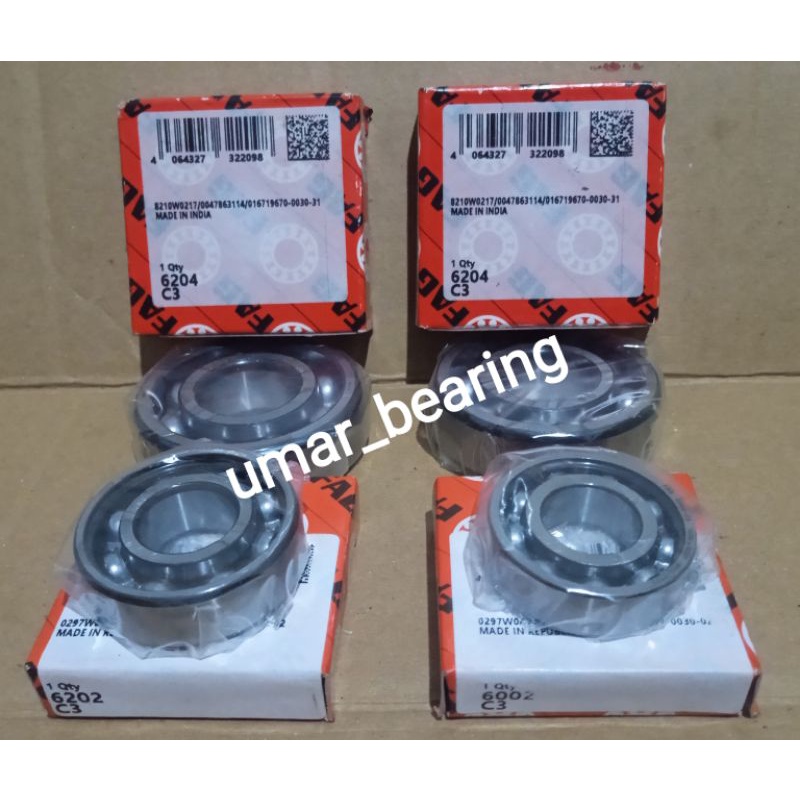 Bearing Laher FAG Mesin Rasio Ratio Suzuki Satria Fu 4tak Full Set Fag C3 hi speed fulset fullset