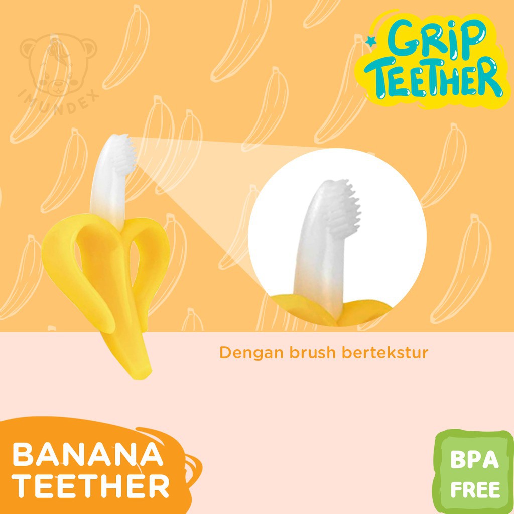 HIPPO LAND Banana Teether / Mainan Gigitan Bayi Motif Pisang 72