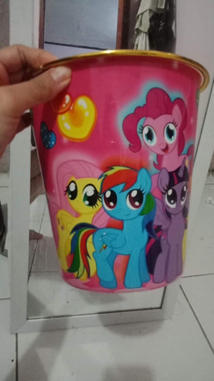 Tempat Sampah Karakter-jual Tempat Sampah Nya Saja-tinggi 18 Cm - 18,5 Cm  - Souvenir Ulang Tahun