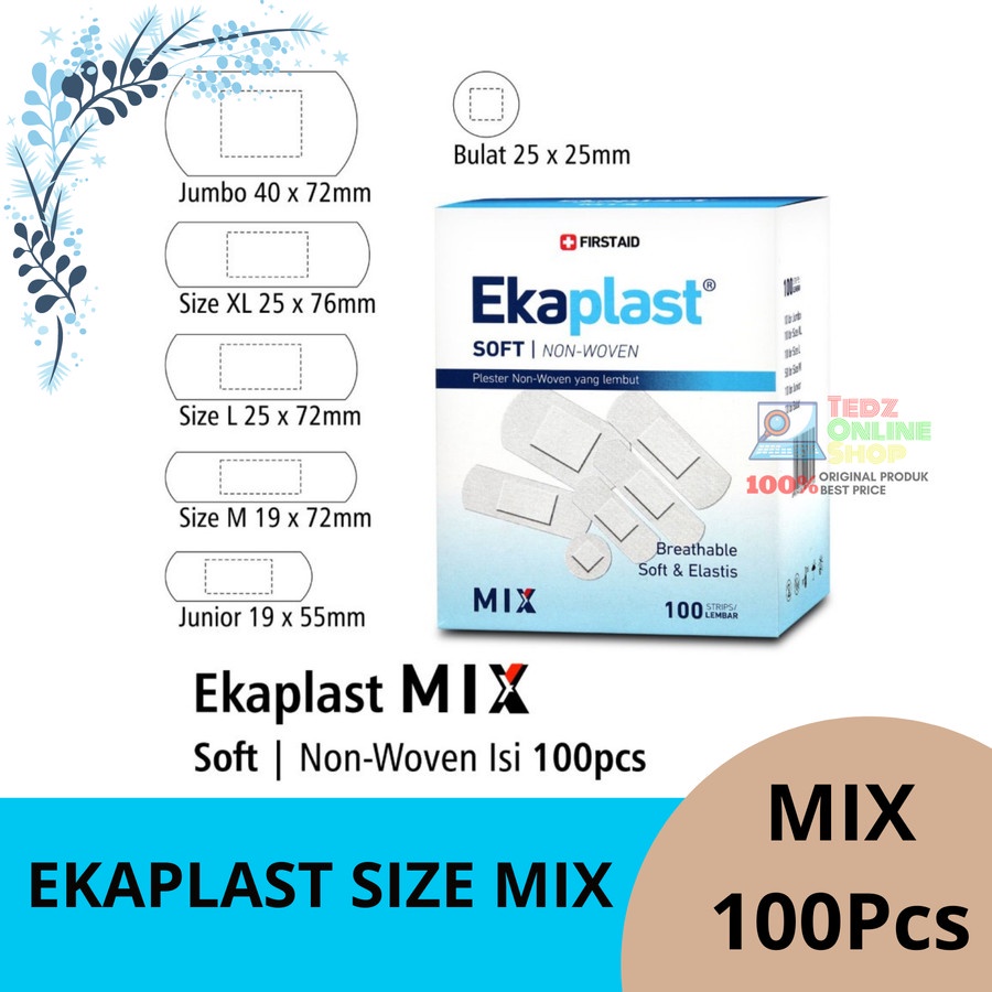 Onemed Plaster Luka Non Woven Ekaplast Soft Mix isi 100 pcs