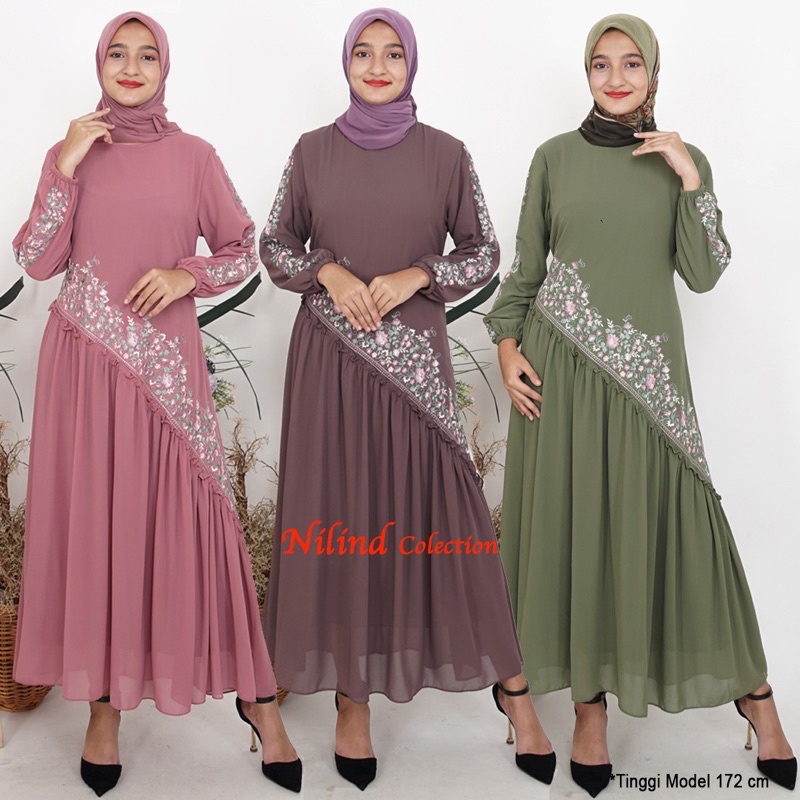 Gamis Ceruty Babydoll Premium | Full Furing