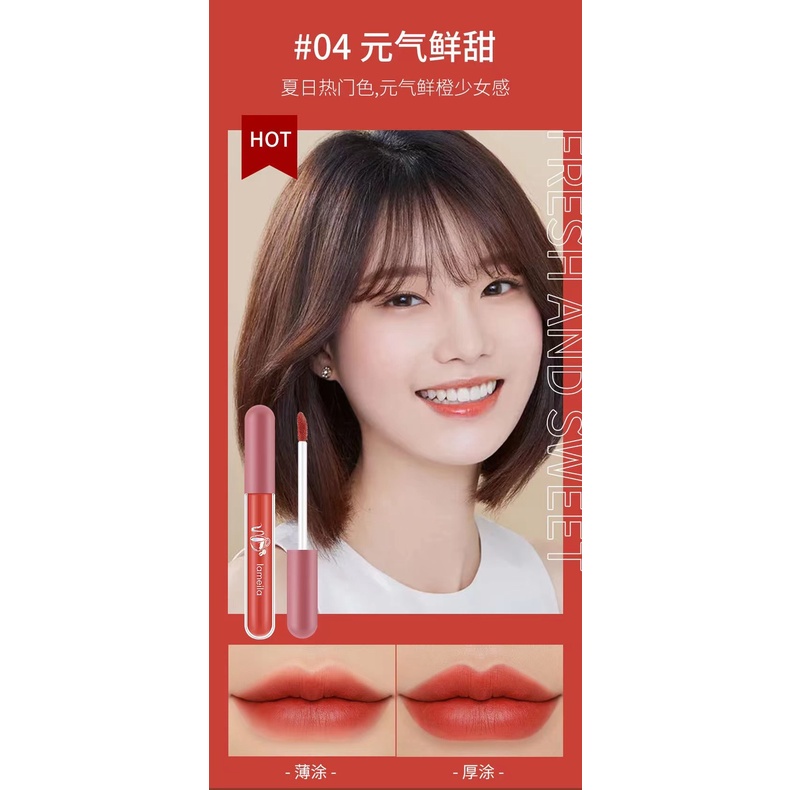 Lameila Lipstik Lip Glaze Matte LIQUID SILKY Kosmetik Bibir Tahan Lama