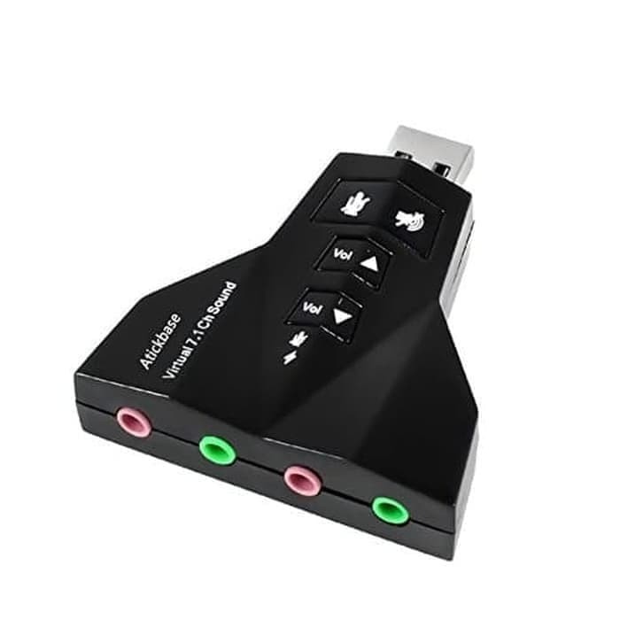 Sound Card USB 7.1 External Aux Splitter Cabang 2 Spliter Soundcard 7.1