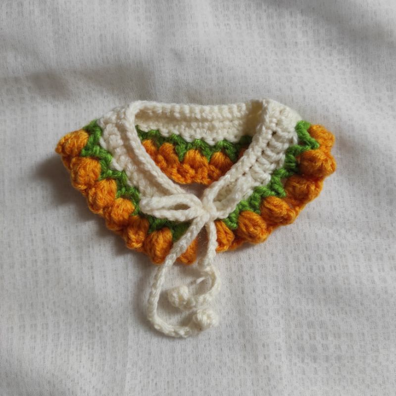 Tulips Collar (kalung kucing / anjing rajut)