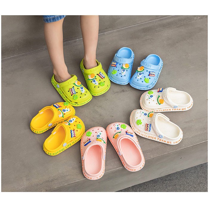 littlekiddoss SH2239 Sepatu Sandal Clog Anak Import Sendal Bapao DIY Eva Anak Laki-Laki Perempuan Ringan