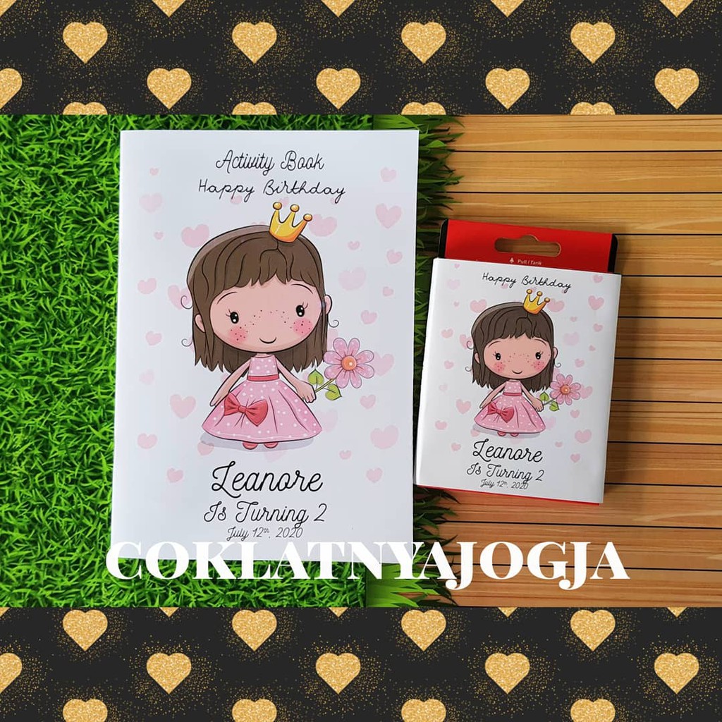 

(PO 13hr kerja, MIN 12) Birthday Goodie Bag isi Buku Aktivitas dan Pensil Warna Box Tema Little Princess