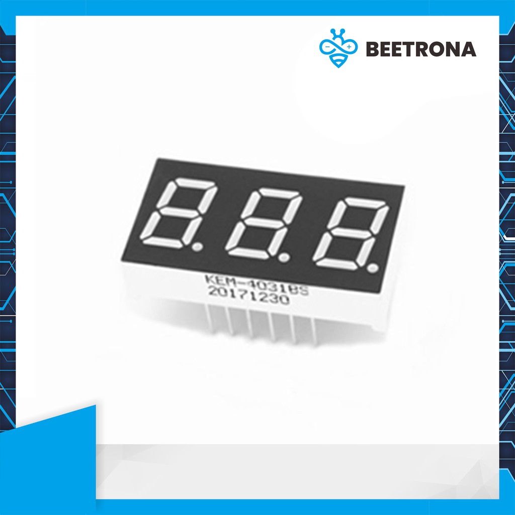3 digit 7 seg segment Common anode led display Red 0.56 Inch merah