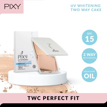 PIXY PERFECT FIT UV Whitening TWC Two Way Cake | bedak padat