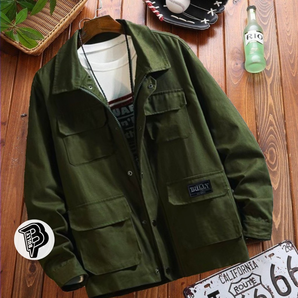 [ BAYAR DI TEMPAT / COD ] AKN JAKET SEMI PARKA SNSR / JAKET PARKA BULLY DRILL PRIA TERBARU