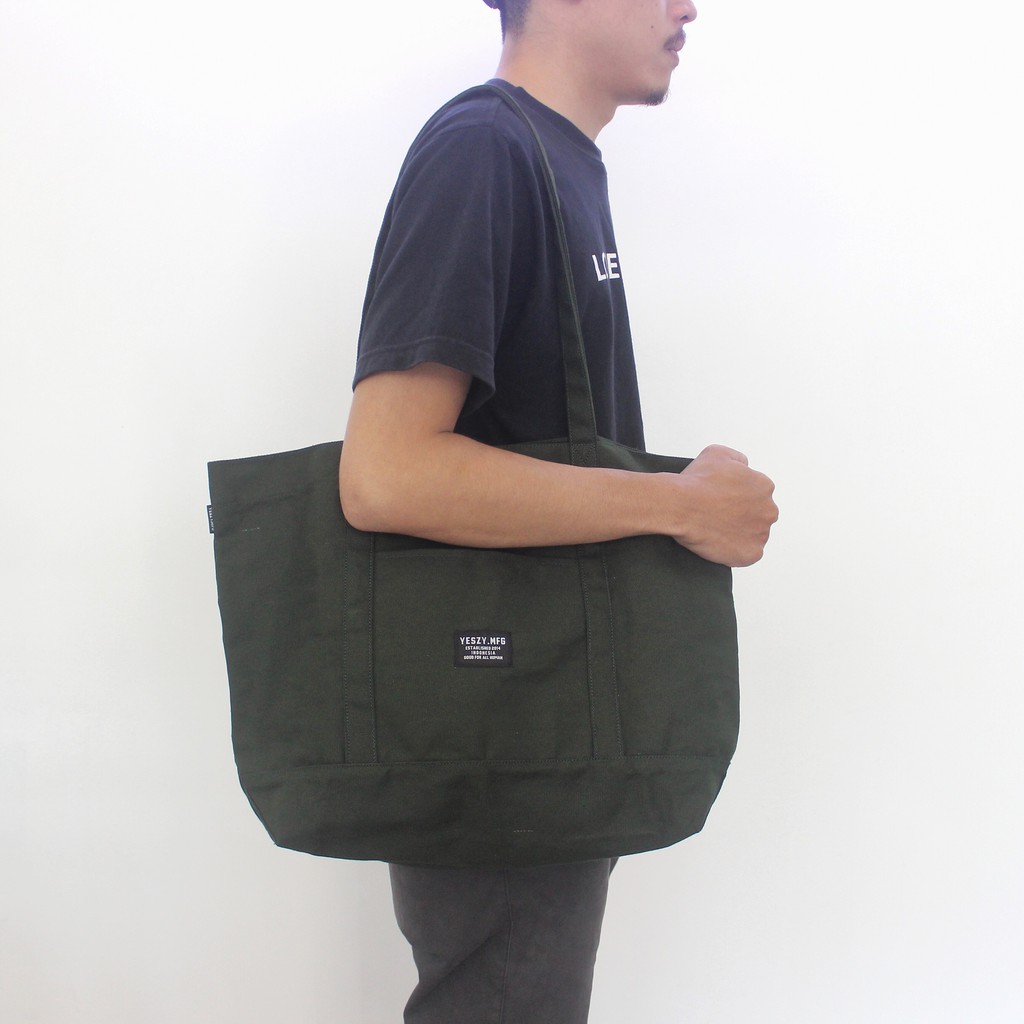 YESZY.MFG - Classic Olive Canvas Totebag