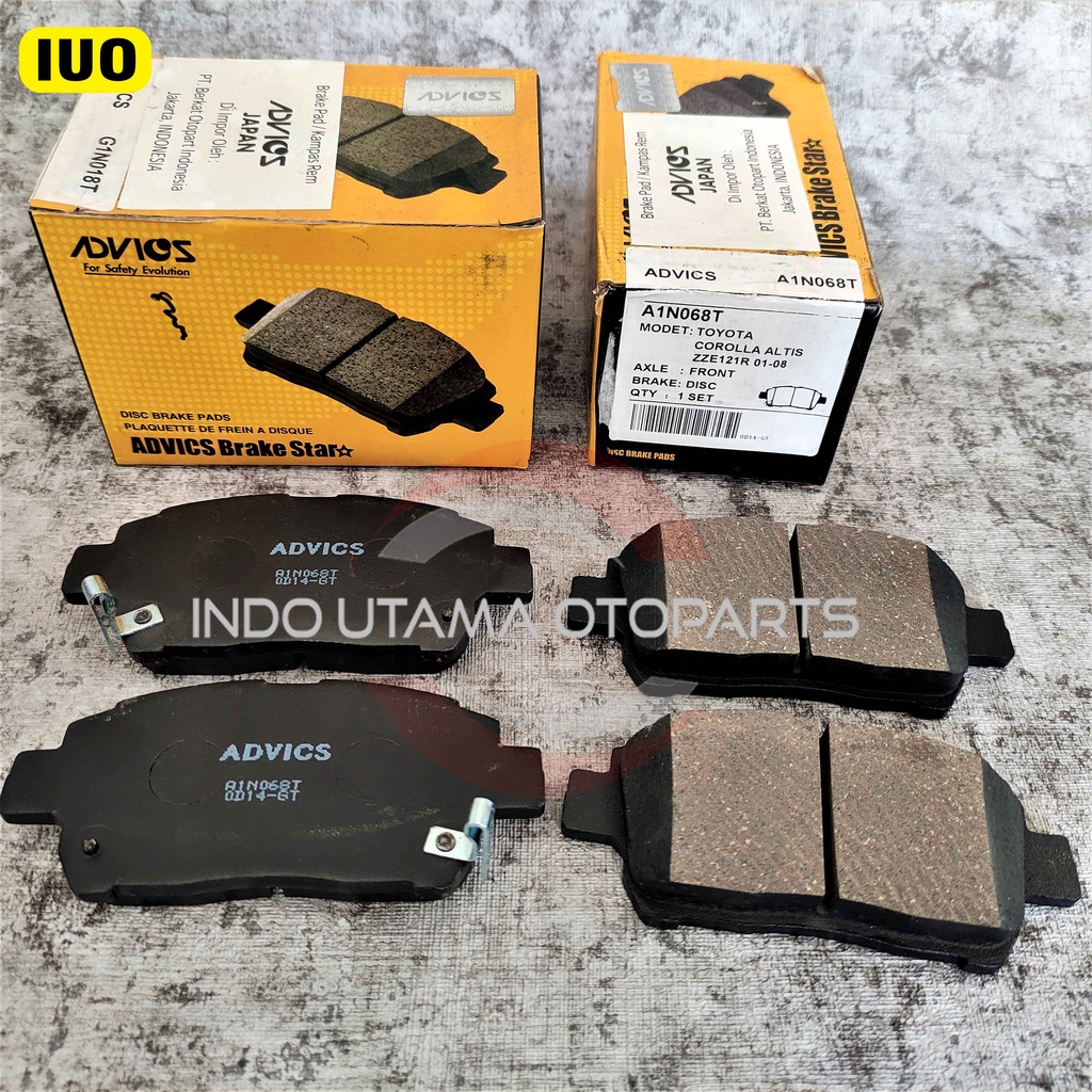 Brake Pad AISIN Vios Yaris Limo Corolla Kampas Rem ADVICS A1N068T