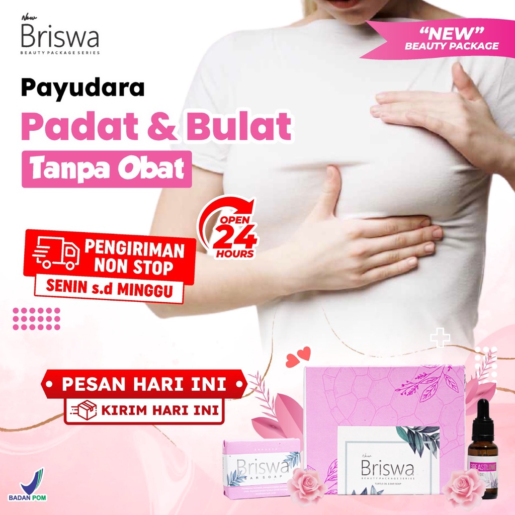 New Briswa Beauty Package ASLI - Minyak Bulus With Argan Oil Rose Essential Oil Pembesar Pengencang Payudara Bokong Hilangkan Flek Hitam &amp; Bekas Jerawat