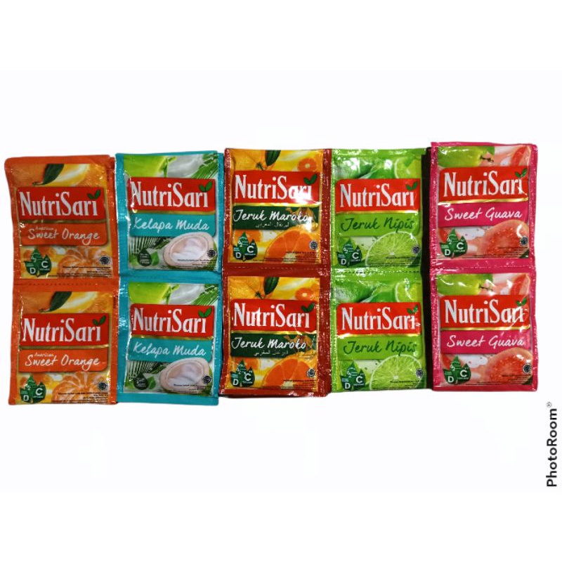 Nutrisari Minuman Serbuk Renceng 14gr Isi 10pc Sachet Minuman Nutri Sari All Varian