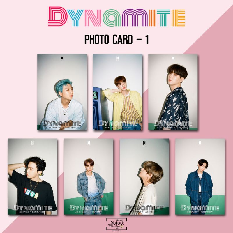 BANGTAN PHOTO CARD (PC)  DYNAMITE VER - 1 (SET DAN SATUAN) unofficial