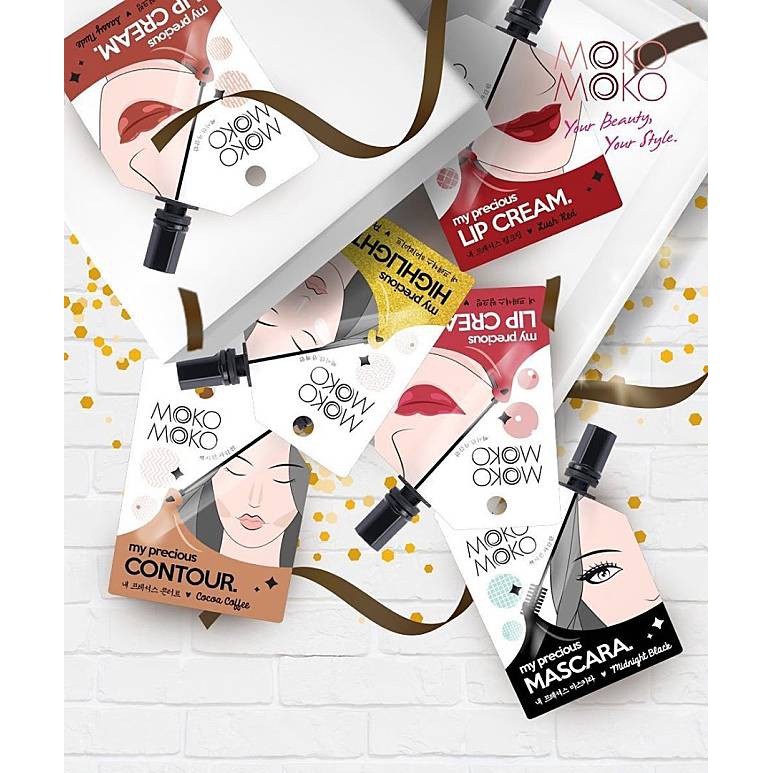 ⭐BAGUS⭐ MOKO MOKO My Precious Series | Regal Lip Cream | Blush On Contour Liptint | Makeup Sachet