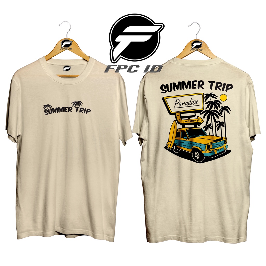 Kaos Surfing Summer Trip Paradise Cotton Combed 30s Premium