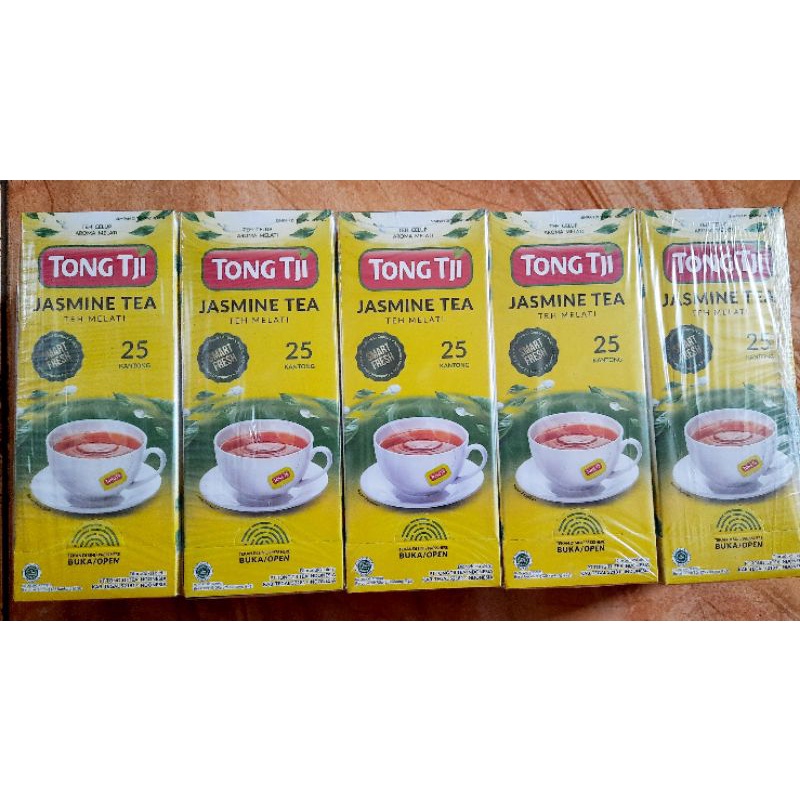 

Tong Tji jasmine tea box / Sariwangi 25 x 1,85gr / Sariwangi Teh Melati 25 x 2gr