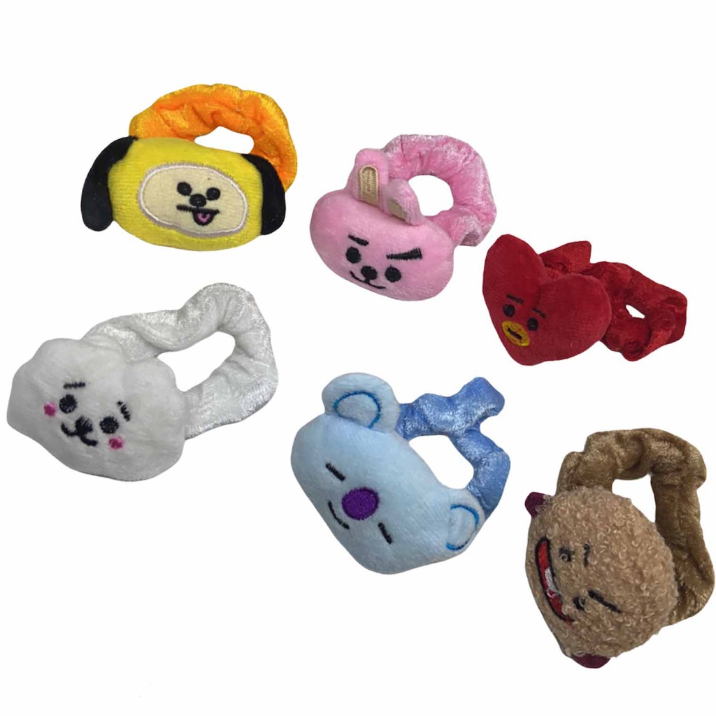 ( BISA COD ) IKAT RAMBUT KAIN ELASTIK BT21 BTS  / KUNCIRAN RAMBUT / KUNCIR RAMBUT / HAIRBANDS BT21-1