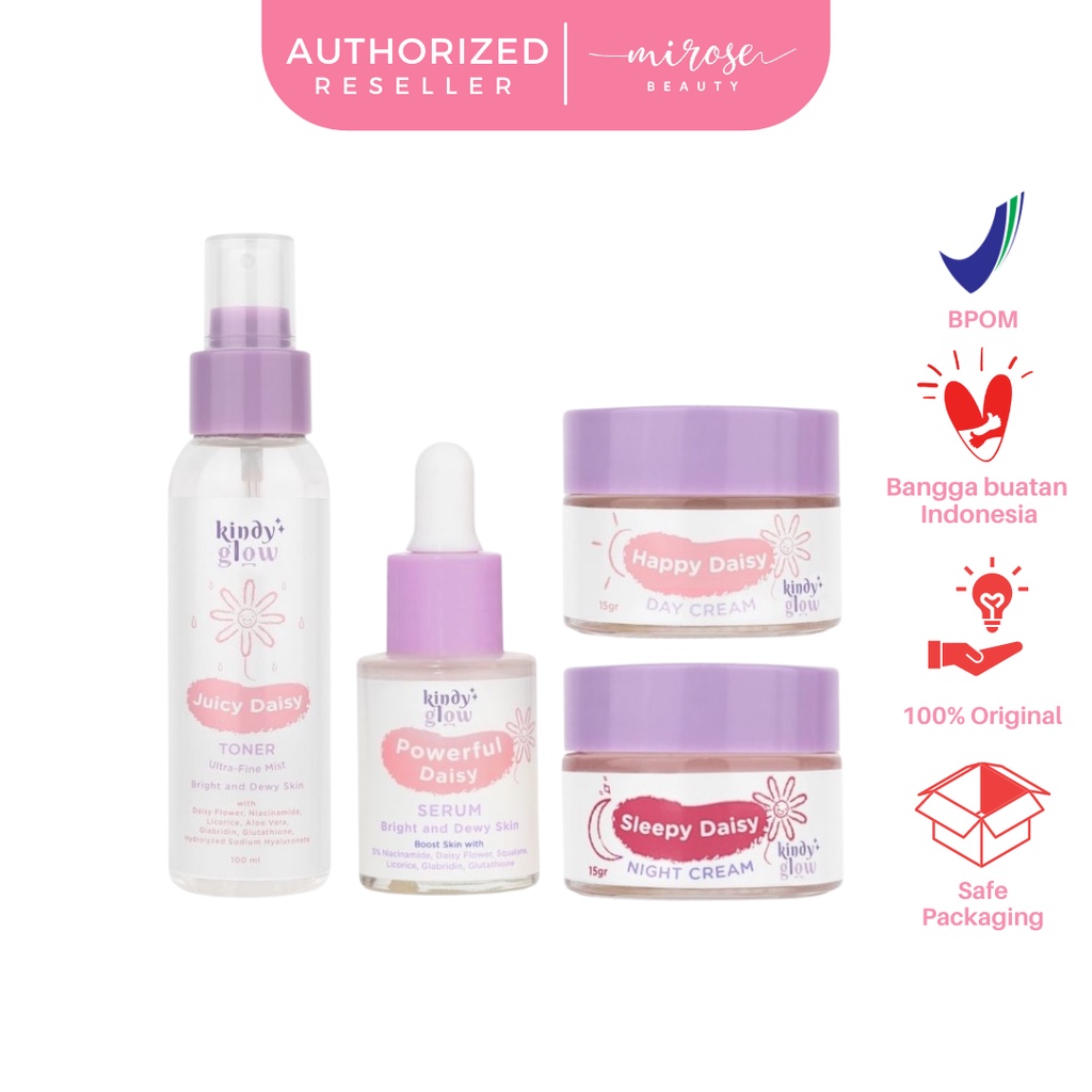 KINDY GLOW Daisy Serum / Toner / Day Cream / Night Cream