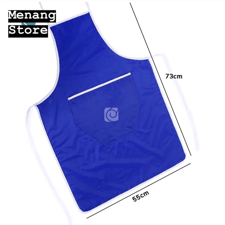 Apron Polos / Celemek Masak Warna Polos Waterproof CELEMEK Dapur MAKANAN BAHAN 100% Nylon Parasit