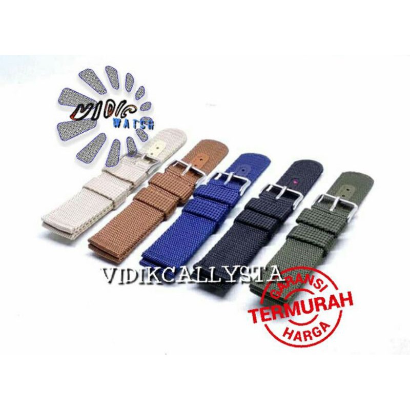 STRAP CANVAS ARMY / TALI JAM KANVAS UNIVERSAL SEMUA JAM 24 MM MURAH