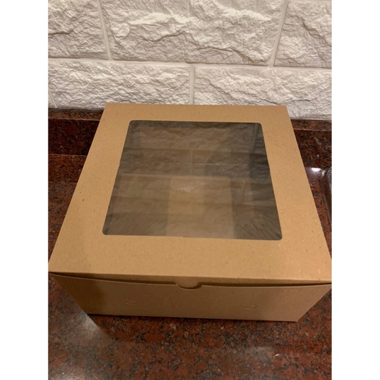 

Box Mika Kotak Kue Tutup Mika Coklat Snack Box Kardus Roti Gift Box Hampers Packaging 25x25x12cm