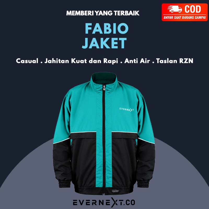 JAket Taslan Pria Waterproof FABIO JAcket Anti Air Motor