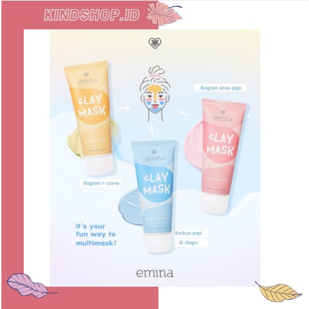 KINDSTORE❤ | EMINA Clay Mask 60ml / Clay Masker / Masker Wajah BPOM / Mud Mask