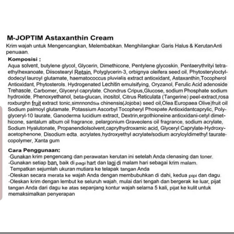 M-Joptim Astaxanthin Cream