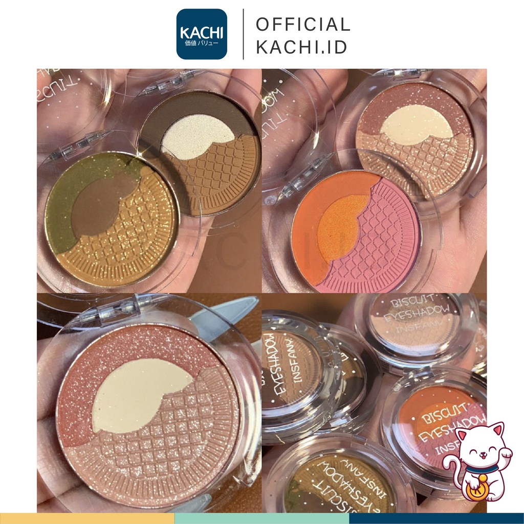 KACHI - INSFANY Biscuit 3 In 1 Glitter Eyeshadow Mata Biskuit IN002