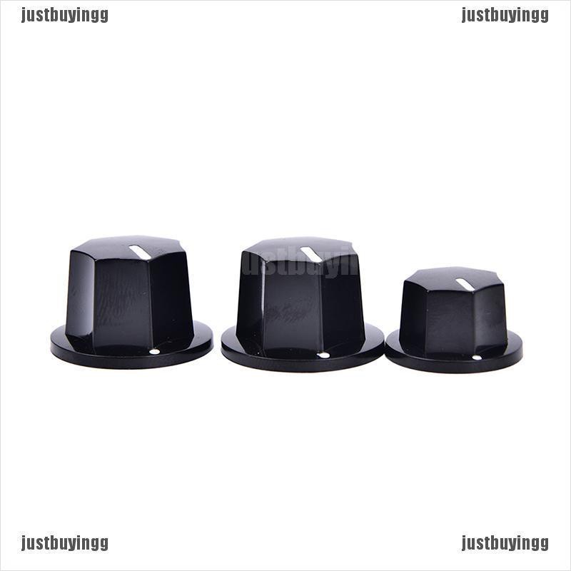 JB✪ 3Pcs amp volume tone control knobs plastic black vintage style jazz bass guitar