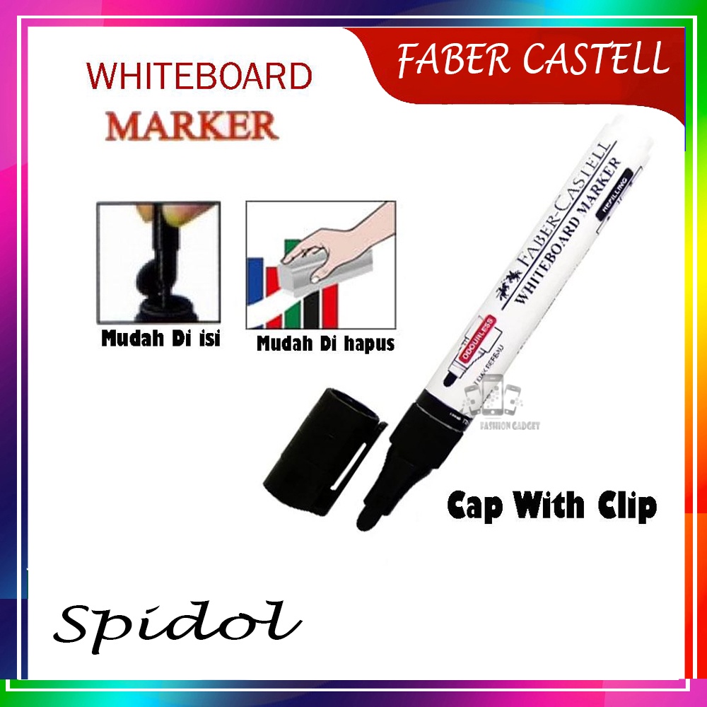 1PCS Faber Castell Spidol Whiteboard Marker Pen Spidol Bisa Dihapus Alat Tulis ATK