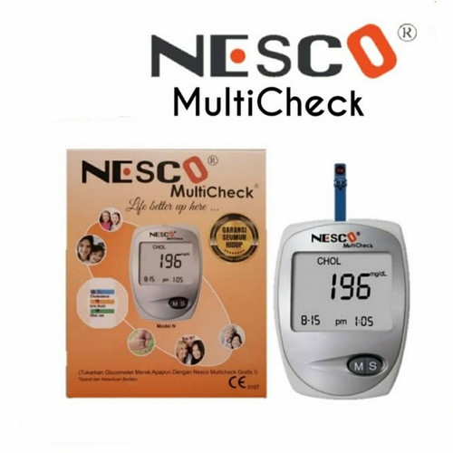 Alat NESCO Multicheck GCU 3 in 1 Cek Gula Darah, Kolesterol, Asam Urat