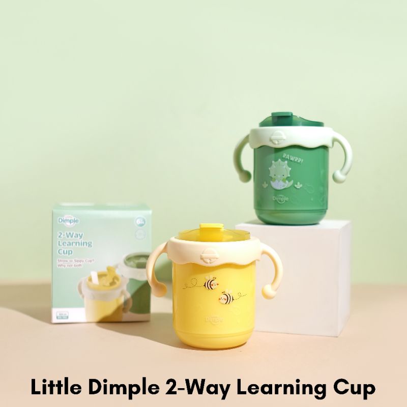 Little Dimple 2-Way Learning Cup ( 2 Way Gelas Minum Anak Stainless )