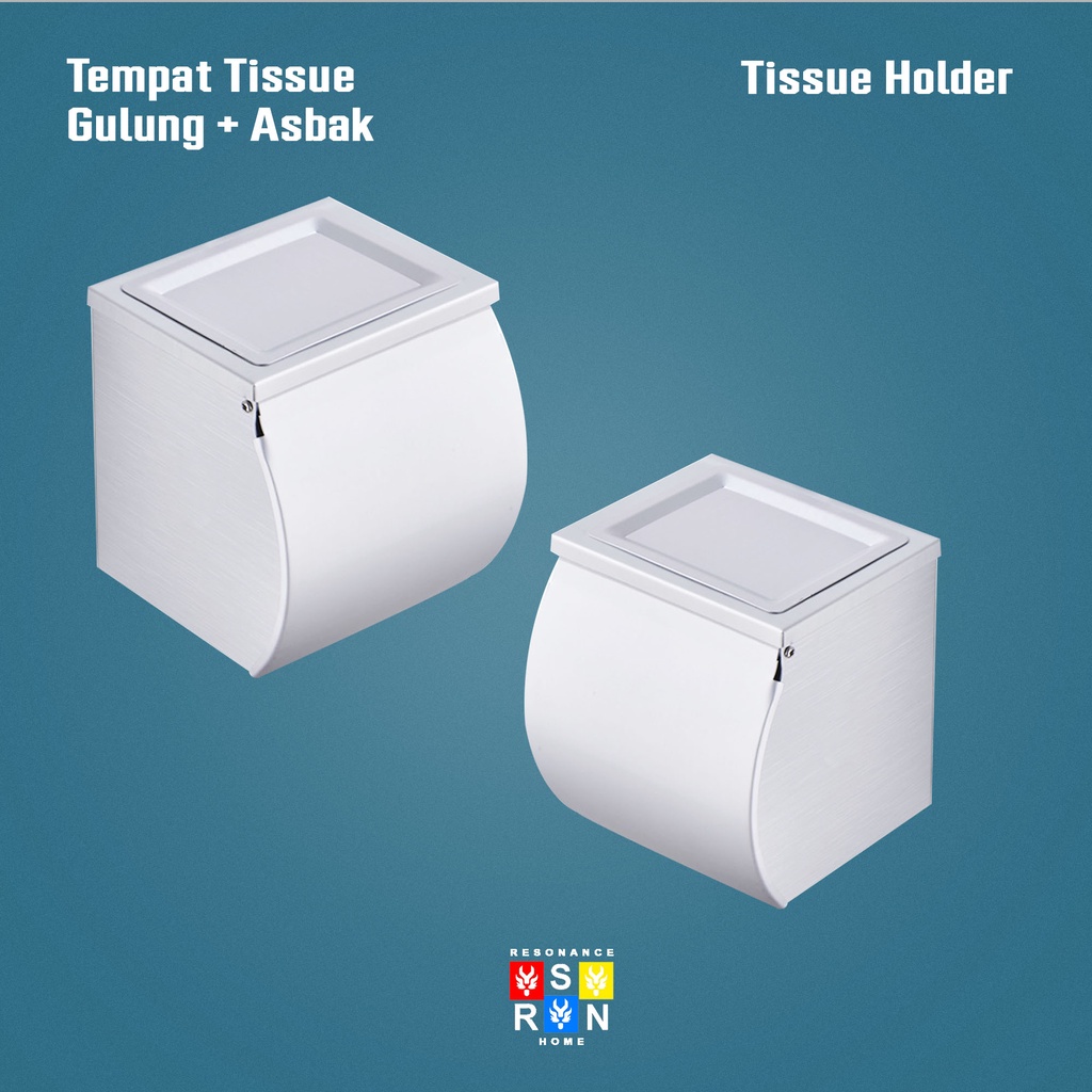 Kotak Tempat Tissue Gulung Dekorasi Kamar Mandi Bahan Stainless Resonance Home