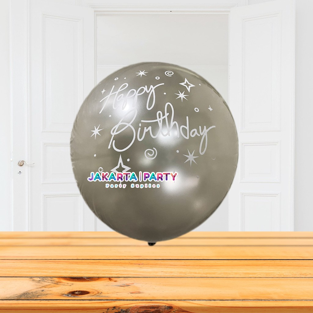 Balon Latex Happy Birthday / Balon Motif HBD / Balon Souvenir Ultah