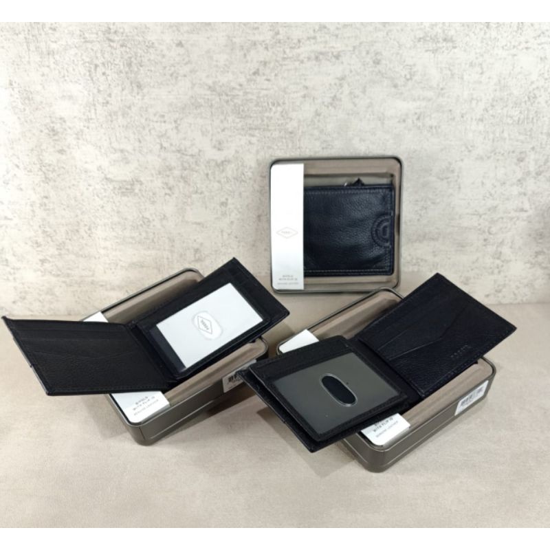 Dompet Pria FossilOriginal Hardy Bifold Flip  ID Black