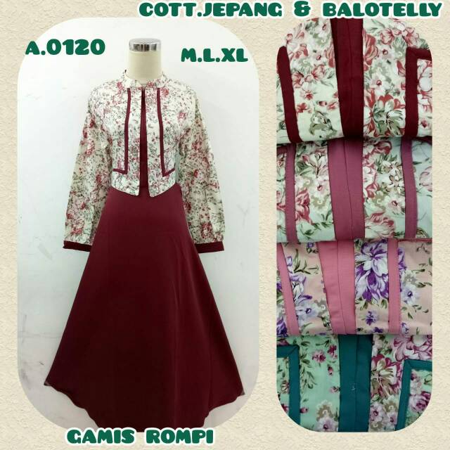 Gamis rompi syari bahan tebal kualitas bagus murah meriah