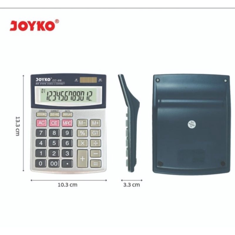 JOYKO CC-26 Check &amp; Correct Calculator Kalkulator Bisa Cek Ulang