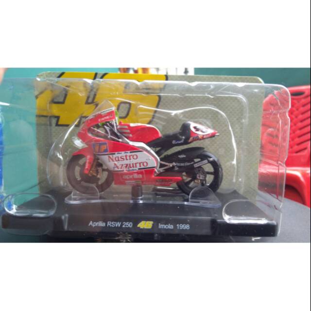 Diecast motor leo models rossi 46 motogp aprilia rsw 250 1:18 rare